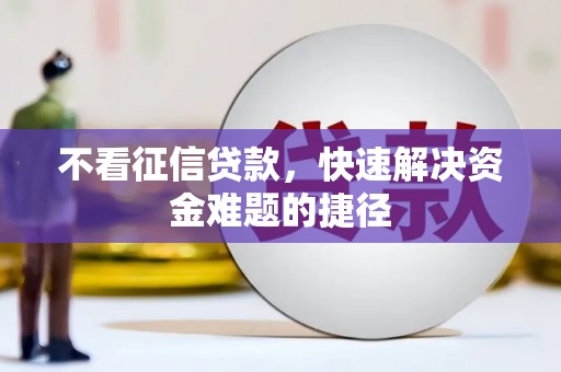 勐海不看征信贷款，快速解决资金难题的捷径
