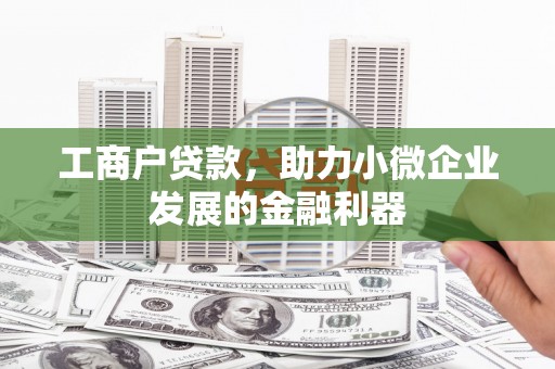 勐海工商户贷款，助力小微企业发展的金融利器