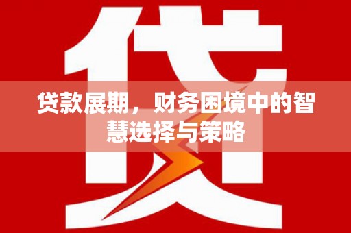 勐海贷款展期，财务困境中的智慧选择与策略