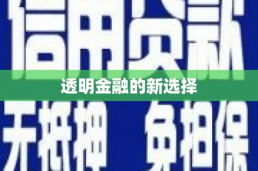勐海透明金融的新选择