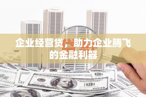 勐海企业经营贷，助力企业腾飞的金融利器