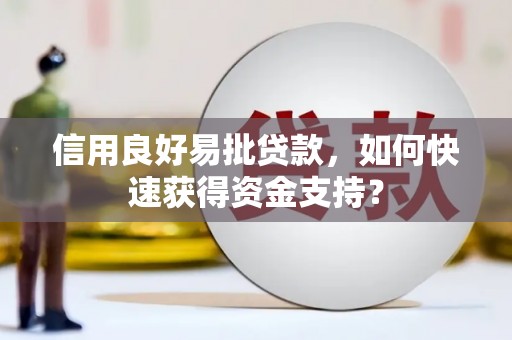 勐海信用良好易批贷款，如何快速获得资金支持？