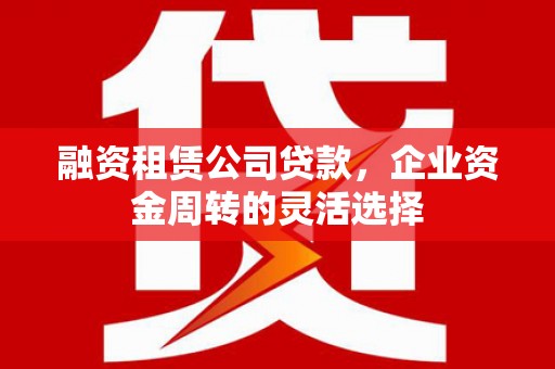 勐海融资租赁公司贷款，企业资金周转的灵活选择