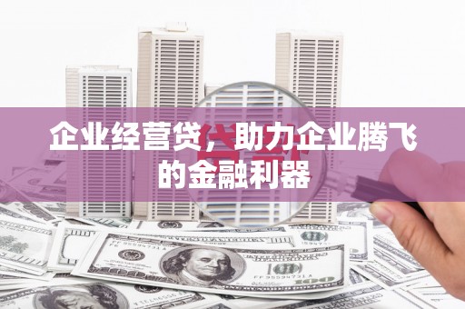 勐海企业经营贷，助力企业腾飞的金融利器