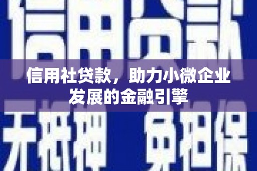勐海信用社贷款，助力小微企业发展的金融引擎