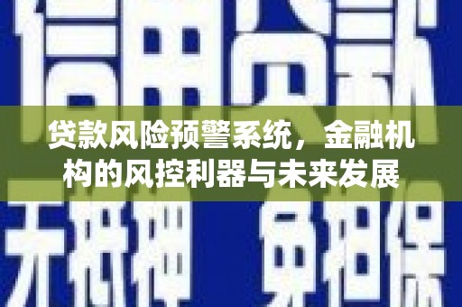 勐海贷款风险预警系统，金融机构的风控利器与未来发展