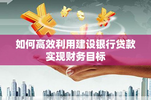 勐海如何高效利用建设银行贷款实现财务目标