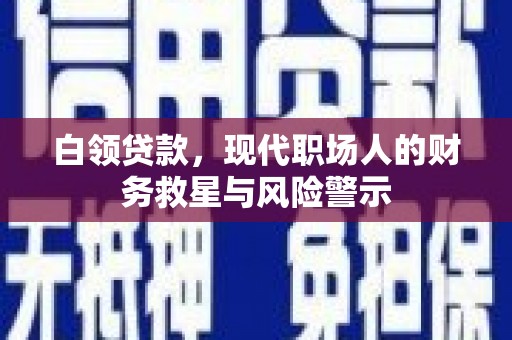勐海白领贷款，现代职场人的财务救星与风险警示