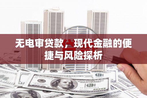 勐海无电审贷款，现代金融的便捷与风险探析