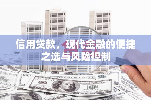 勐海信用贷款，现代金融的便捷之选与风险控制