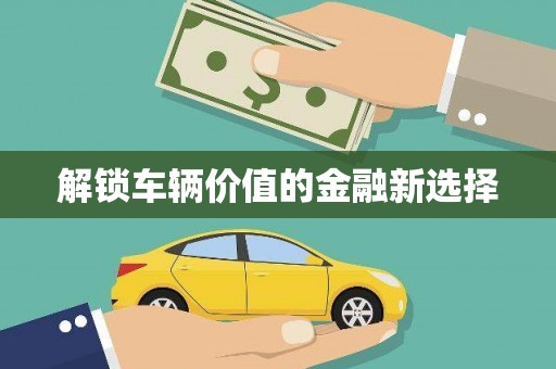 勐海解锁车辆价值的金融新选择