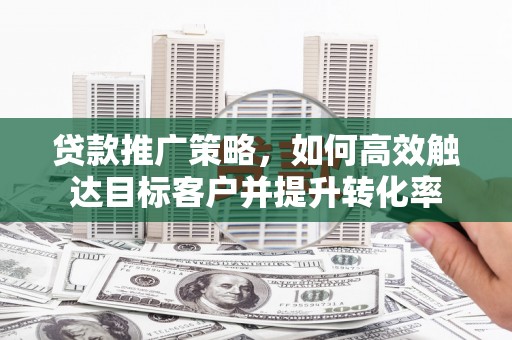 勐海贷款推广策略，如何高效触达目标客户并提升转化率