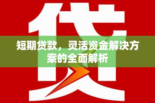 勐海短期贷款，灵活资金解决方案的全面解析