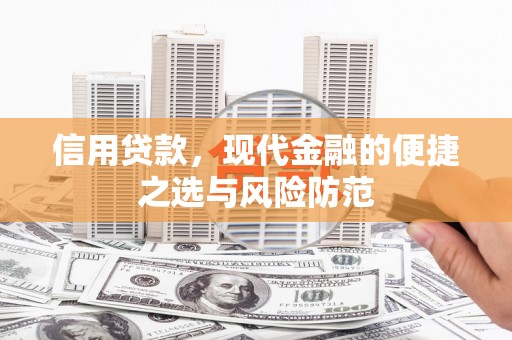 勐海信用贷款，现代金融的便捷之选与风险防范