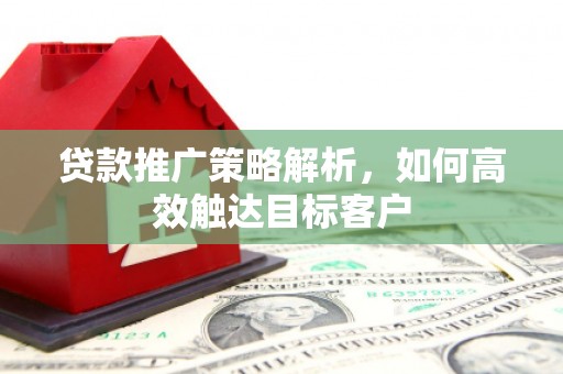 勐海贷款推广策略解析，如何高效触达目标客户