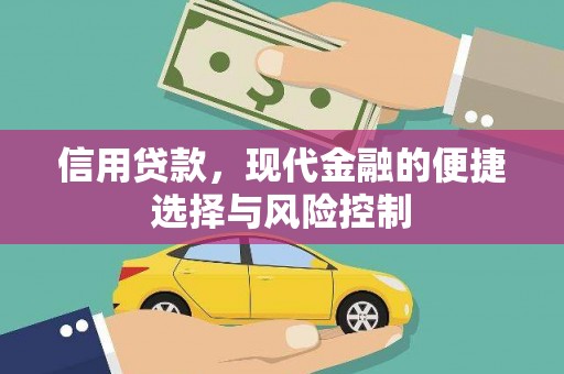 勐海信用贷款，现代金融的便捷选择与风险控制
