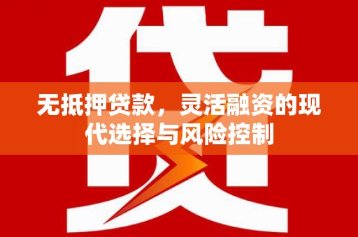 勐海无抵押贷款，灵活融资的现代选择与风险控制