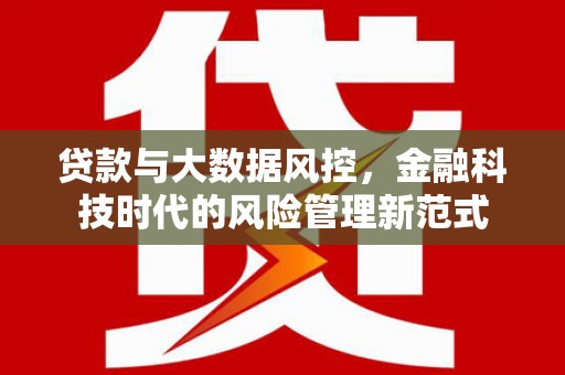 勐海贷款与大数据风控，金融科技时代的风险管理新范式