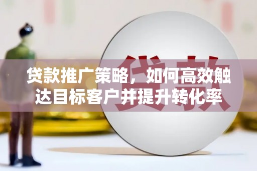 勐海贷款推广策略，如何高效触达目标客户并提升转化率