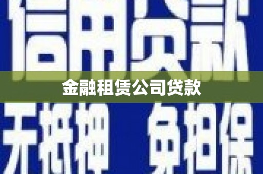 勐海金融租赁公司贷款