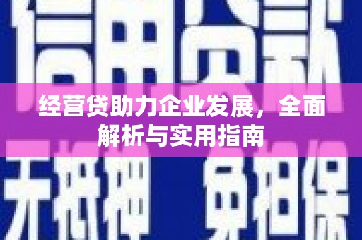 勐海经营贷助力企业发展，全面解析与实用指南