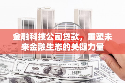 勐海金融科技公司贷款，重塑未来金融生态的关键力量