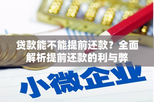 勐海贷款能不能提前还款？全面解析提前还款的利与弊