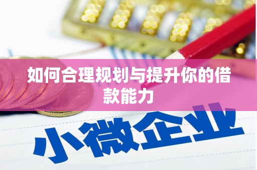 勐海如何合理规划与提升你的借款能力