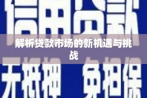勐海解析贷款市场的新机遇与挑战